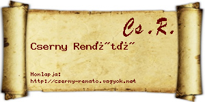 Cserny Renátó névjegykártya