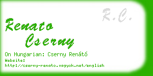 renato cserny business card
