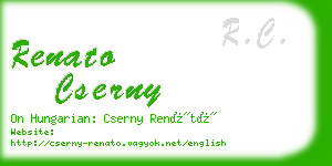 renato cserny business card